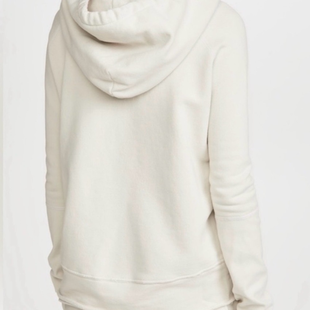 Nili Lotan Distressed Hoodie in chalk - Picture 2 of 6